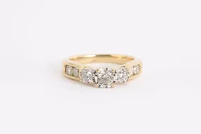 10k Yellow Gold 0.82tcw Diamond Ring Size 7.25 (4.81g.)