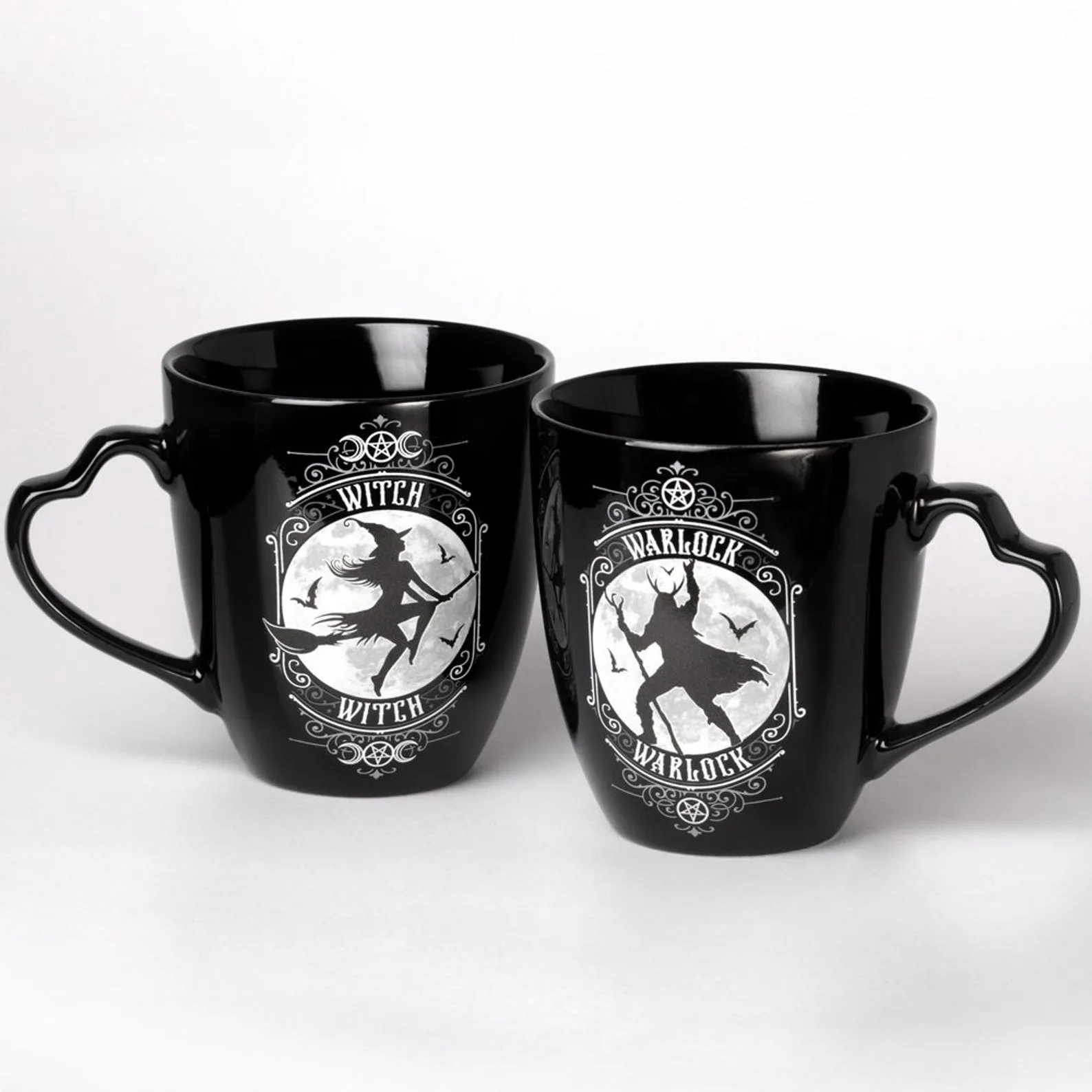 12 oz Ceramic Mug Set - Witch & Warlock