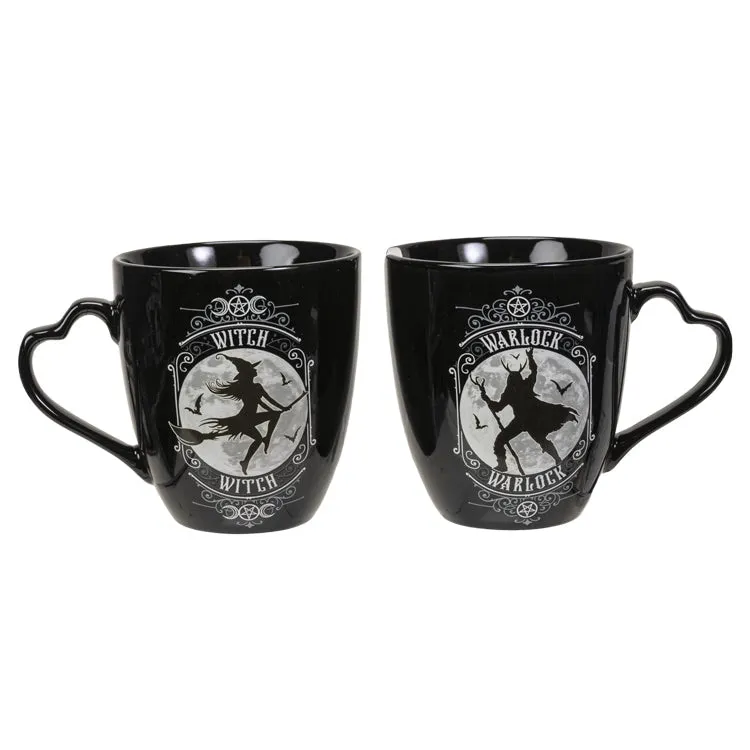 12 oz Ceramic Mug Set - Witch & Warlock