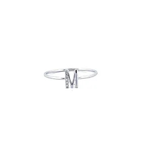 14K Gold Initial Personalized Diamond Ring