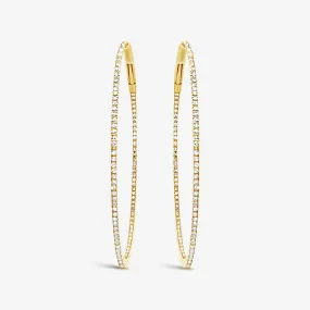 1.75 Ultra Whisper Thin 0.65CT Hoop Earrings