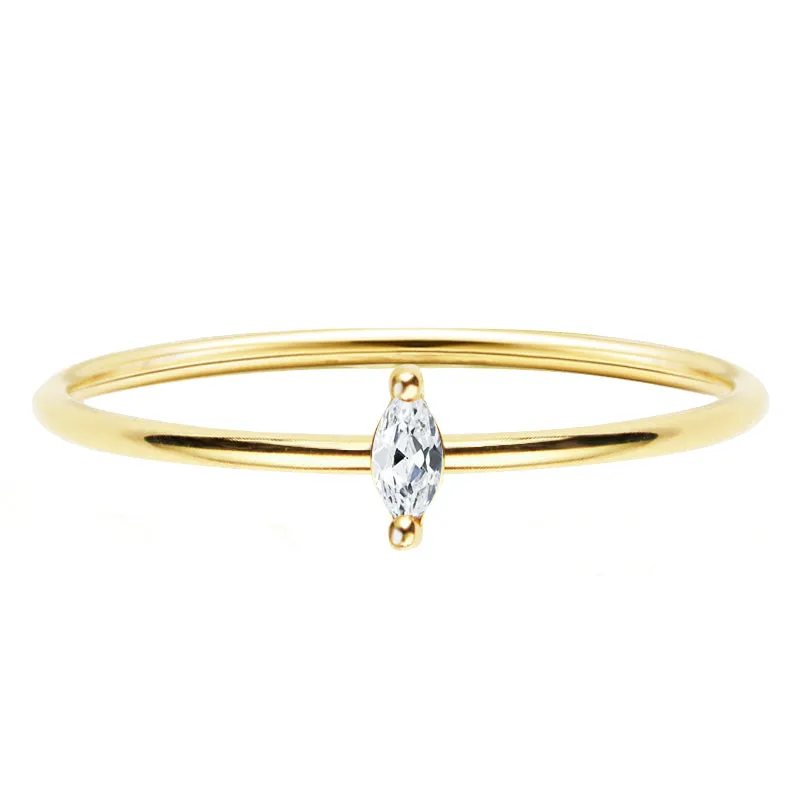 18K Light Luxury Marquise Diamond Ring - LR9