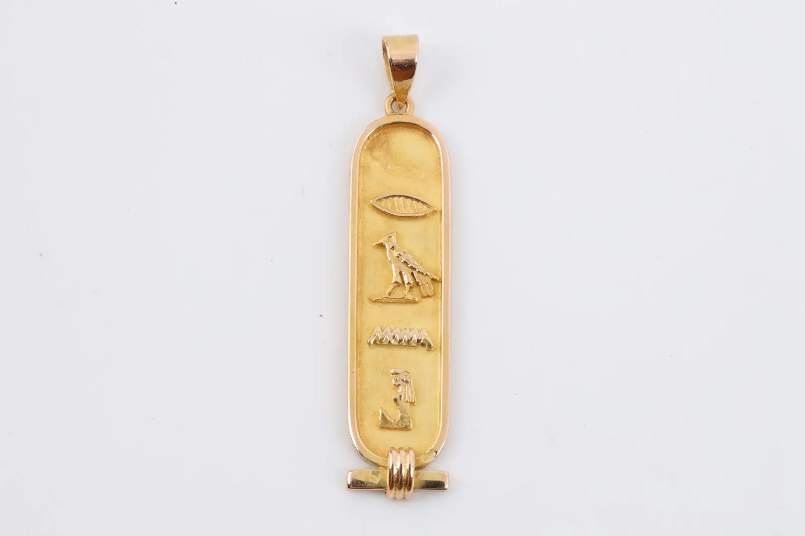 18k Yellow Gold Egyptian Hieroglyphs Pendant (4.03g.)