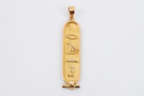 18k Yellow Gold Egyptian Hieroglyphs Pendant (4.03g.)