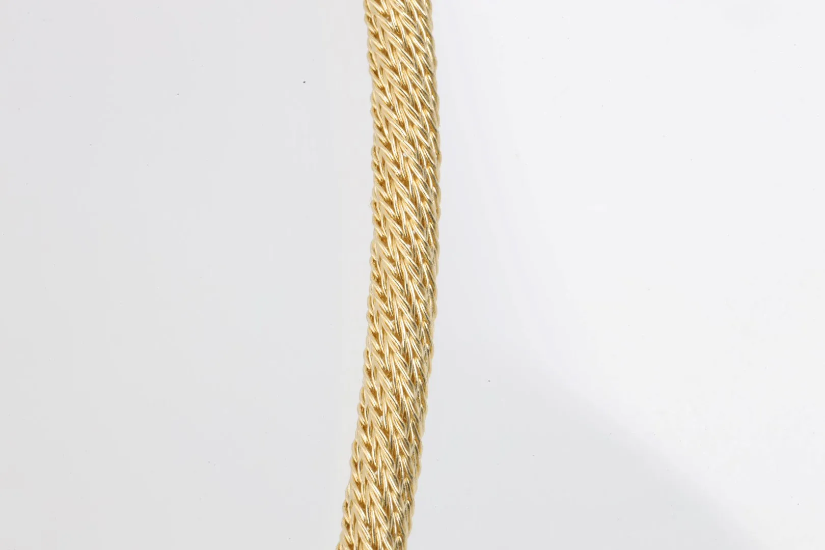 18" 14k Yellow Gold Twisted Braid Chain Necklace (14.33g.)