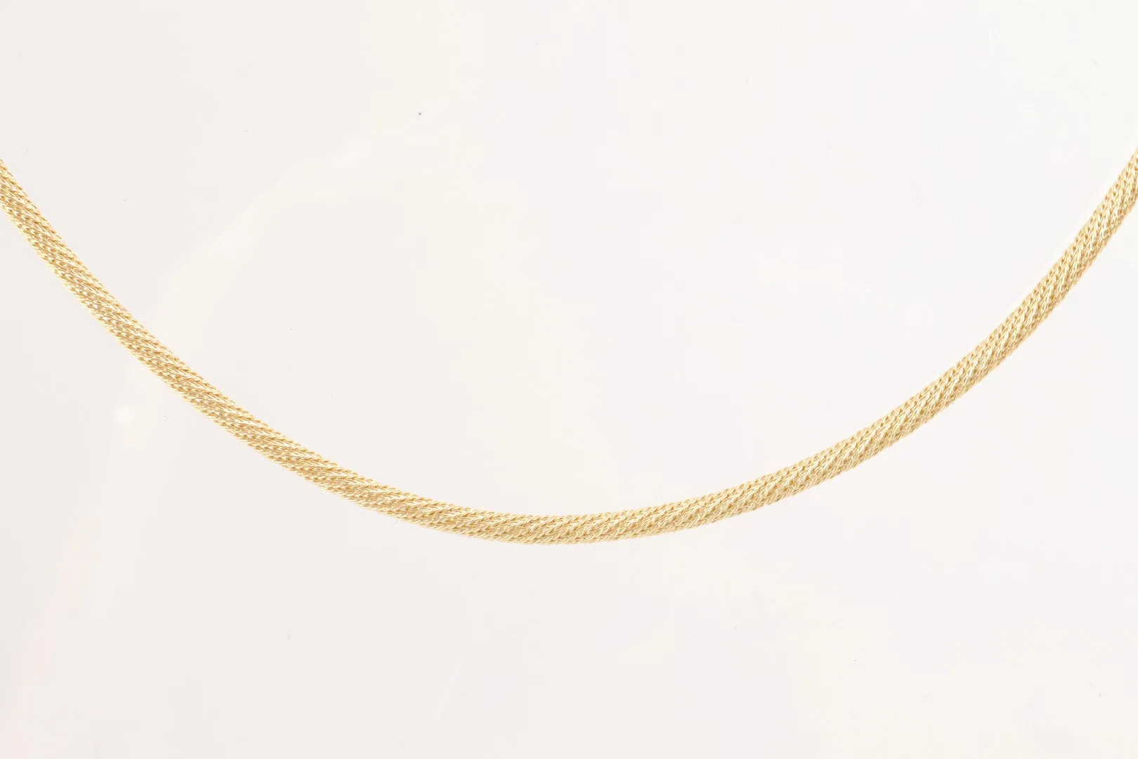 18" 14k Yellow Gold Twisted Braid Chain Necklace (14.33g.)