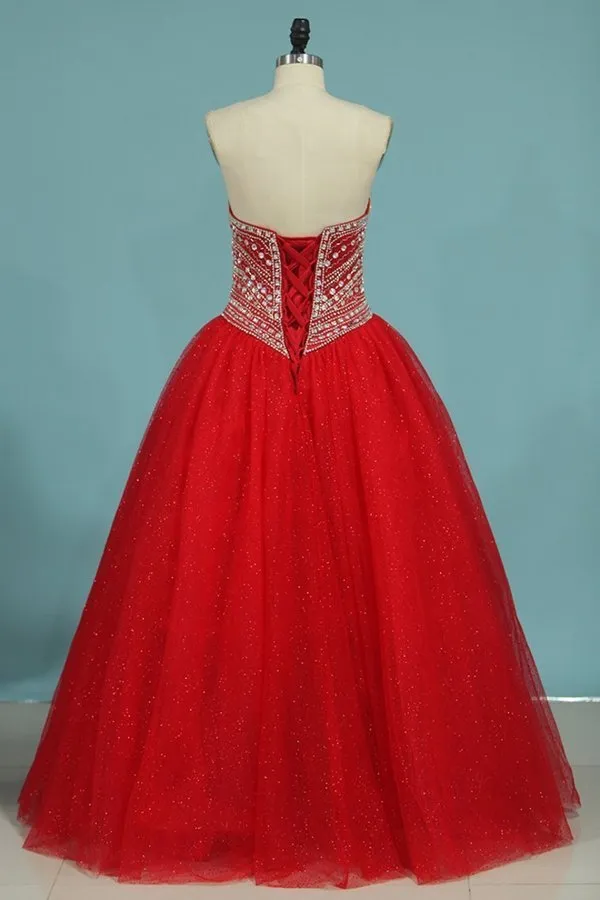 2024 New Arrival Sweetheart Quinceanera Dresses Ball Gown Tulle PM1J7L95