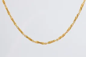 22" 24k Yellow Gold Twisted Link Chain (24.67g.)