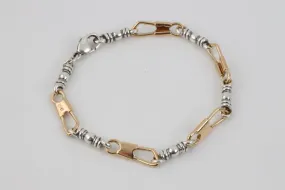 7.5" James Avery 925 Silver & 14k Yellow Gold Fishers of Men Bracelet (14.36g.)