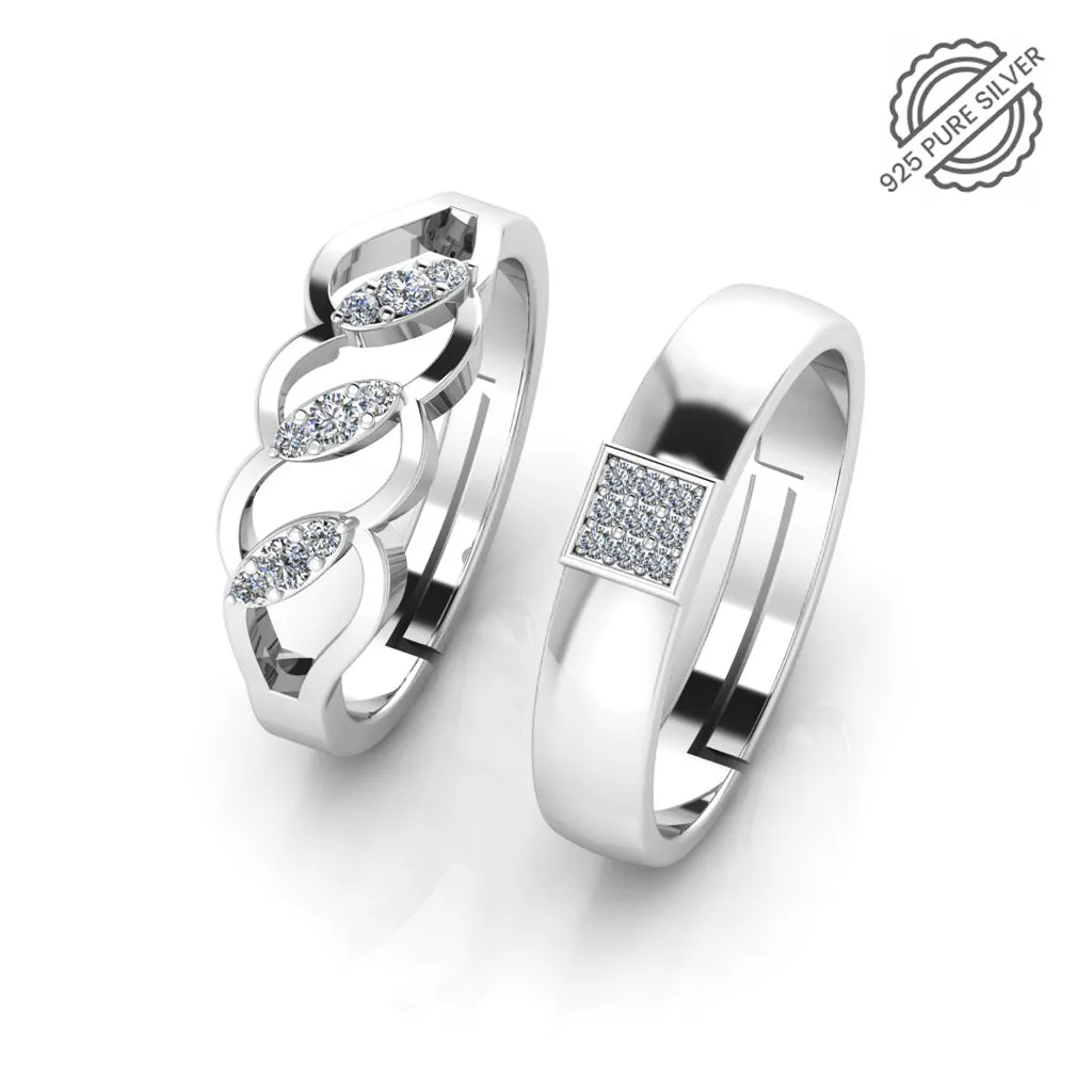 925 Pure Starling Silver Twisted Ladies Special and Classy Status Special Couple's Ring