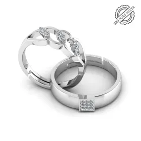 925 Pure Starling Silver Twisted Ladies Special and Classy Status Special Couple's Ring