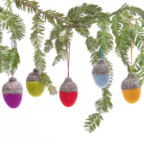 Acorns Felt Ornament Pack 5