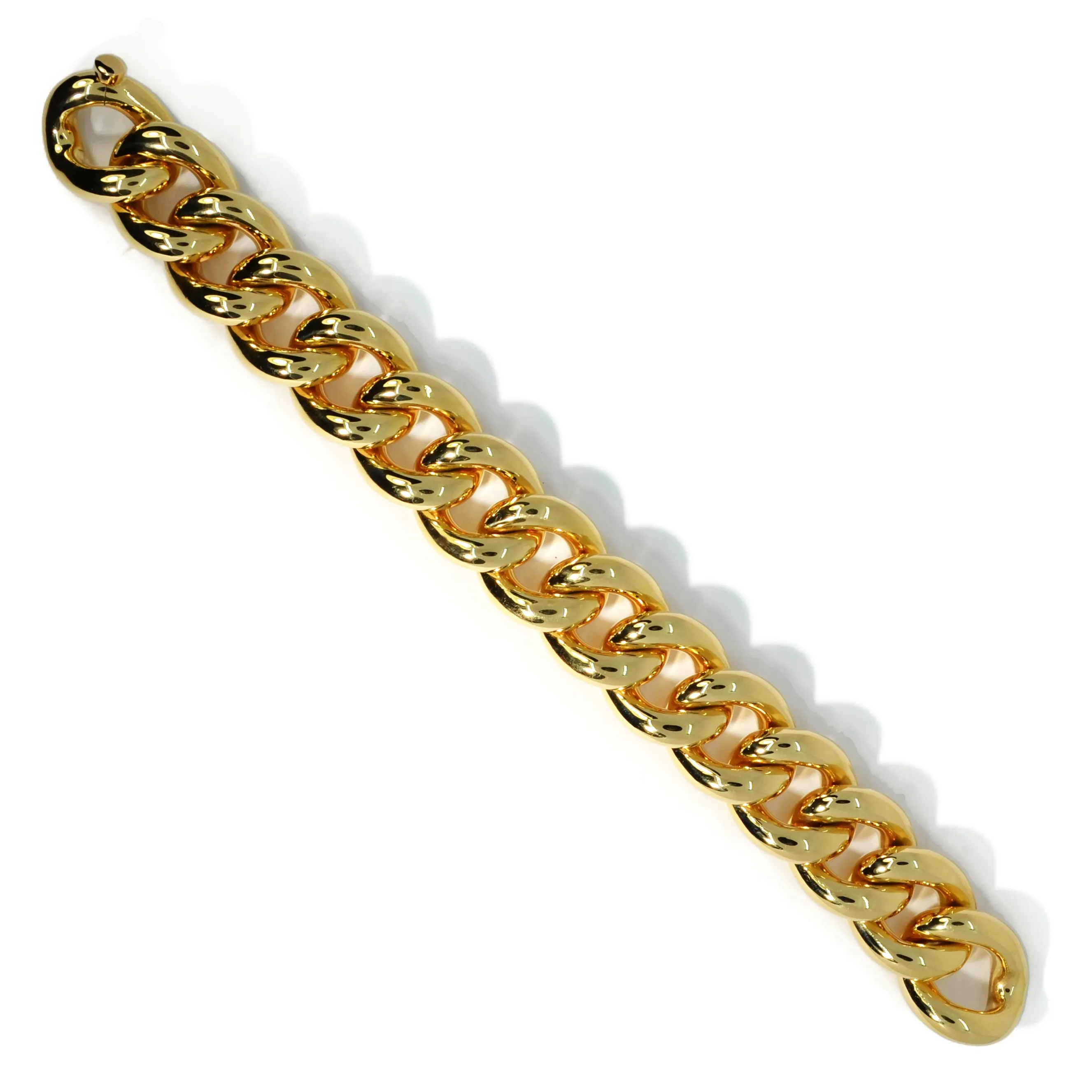 AFJ Gold Collection - Classic Gourmette Link Bracelet, 18k Yellow Gold