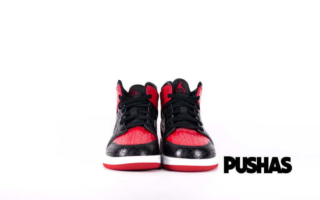 Air Jordan 1 Mid SS 'Bred Text' GS (2022)