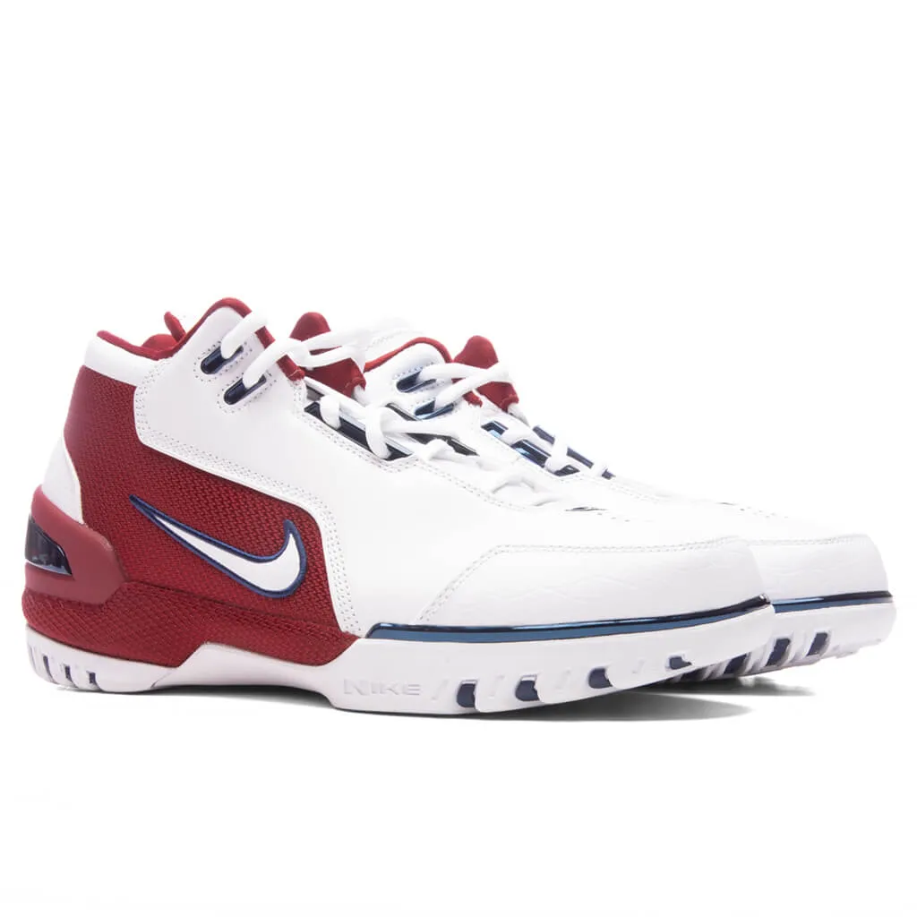 Air Zoom Generation White and Varsity Crimson - White/White/Midnight Navy