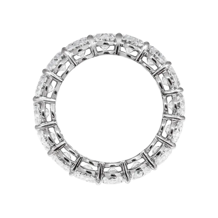 ALEXIA 8 Carat Oval Cut Diamond Eternity Band in Platinum 50 pointer GIA Certified By Mike Nekta SIZE 6