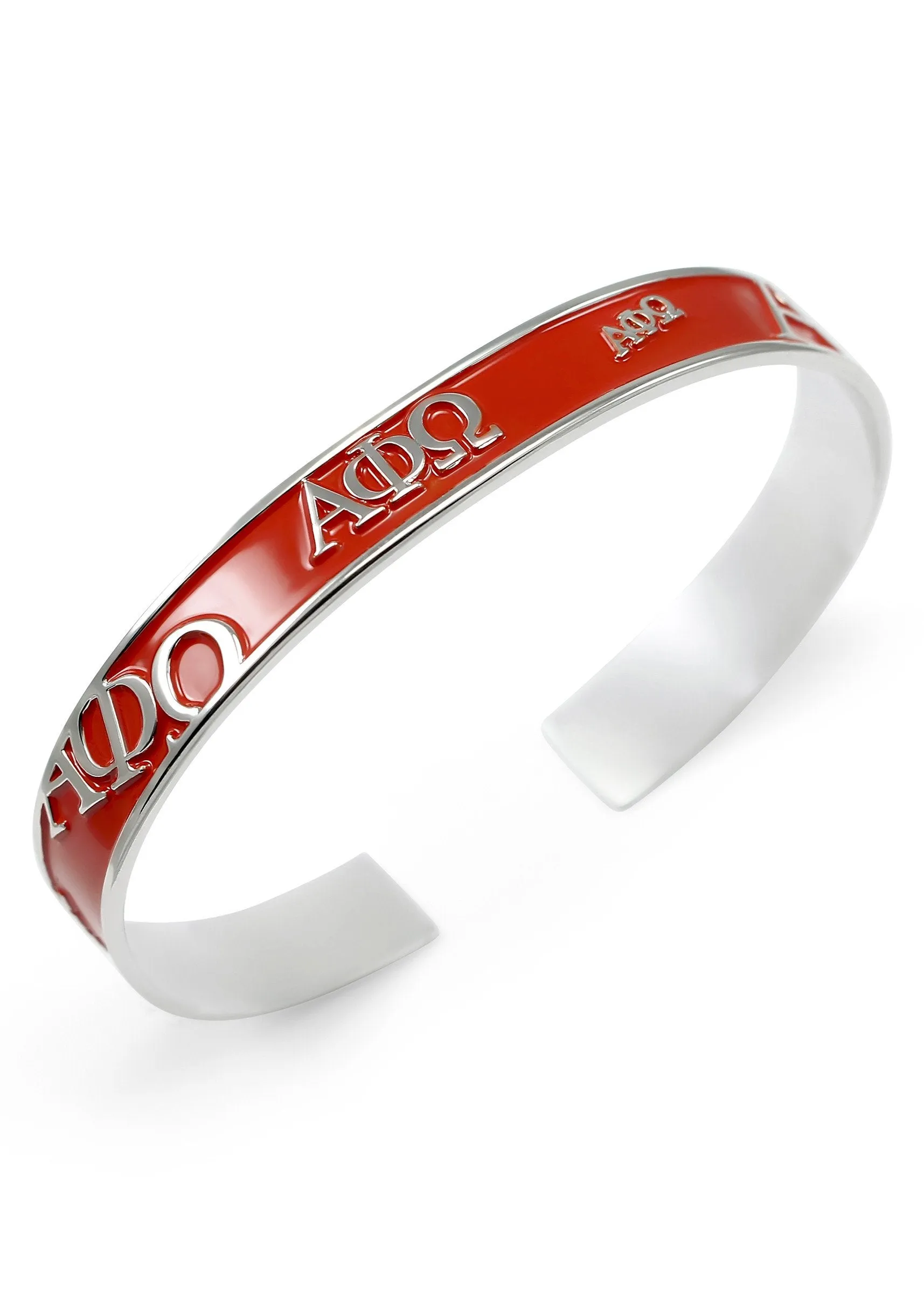 Alpha Phi Omega Bangle Cuff Bracelet (Multi Colors Available)