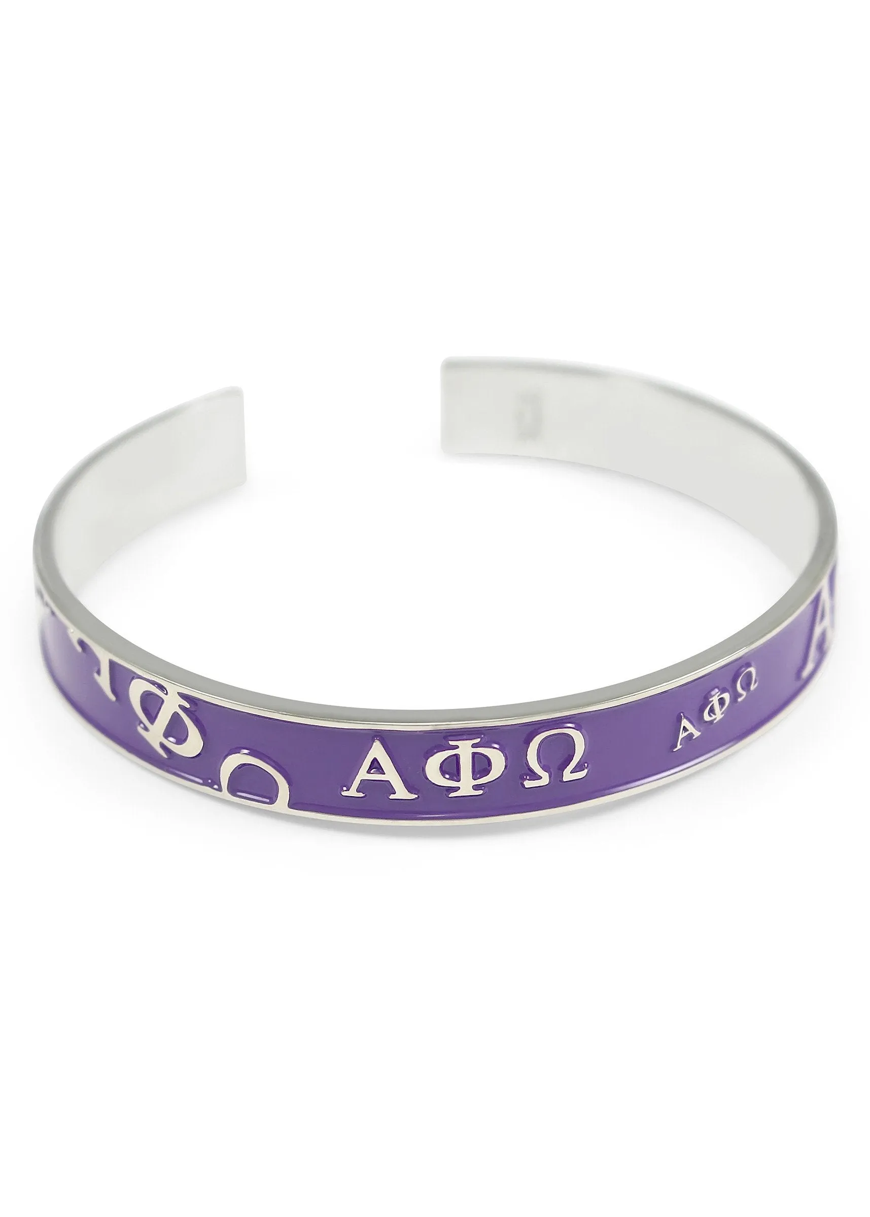 Alpha Phi Omega Bangle Cuff Bracelet (Multi Colors Available)