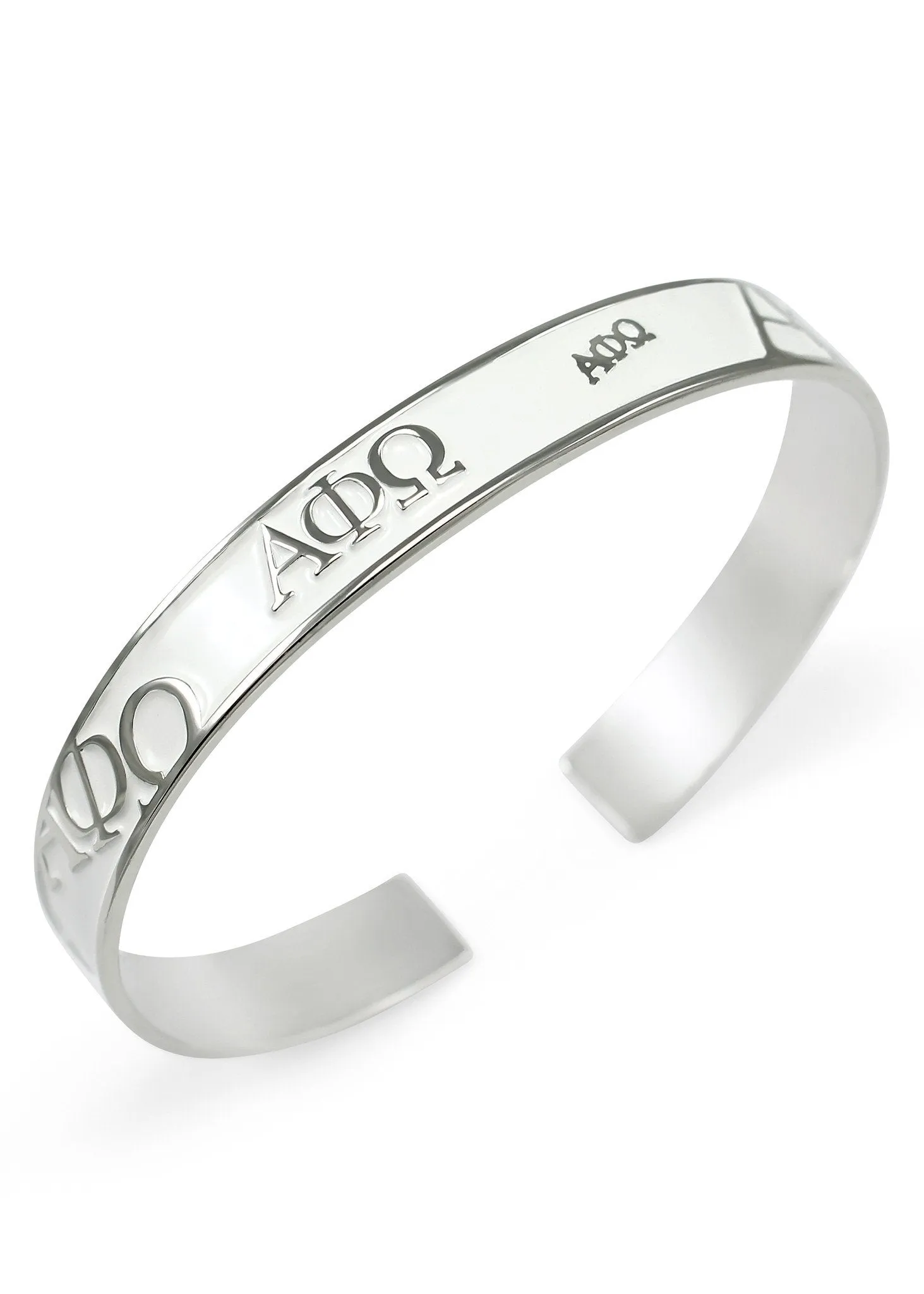 Alpha Phi Omega Bangle Cuff Bracelet (Multi Colors Available)