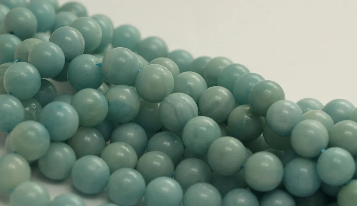 Amazonite 12 Mm Round Gemstone Beads 15.5 Inches Full Strand G95