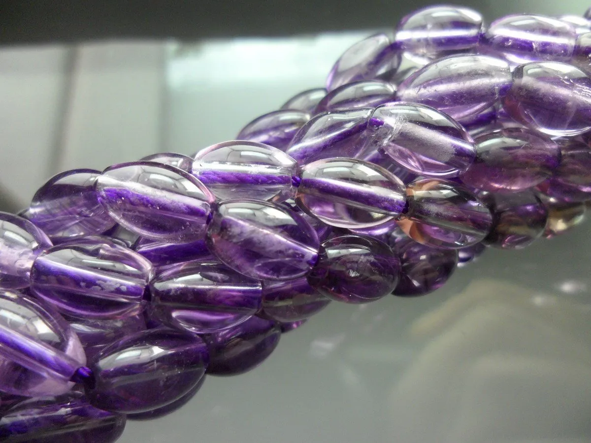 Amethyst 9mm Barrel  Gemstone Beads 15.5 Inches Full Strand G47