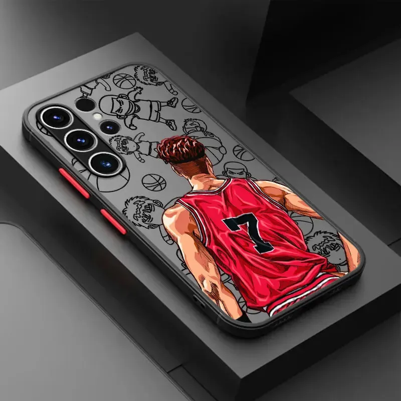 Anime Slam Dunk Matte Cartoon Matte TPU Cover for Samsung Galaxy S10 Lite S23 Ultra S20 FE S21 Plus S10 S22 5G S9 S22Plus S20FE