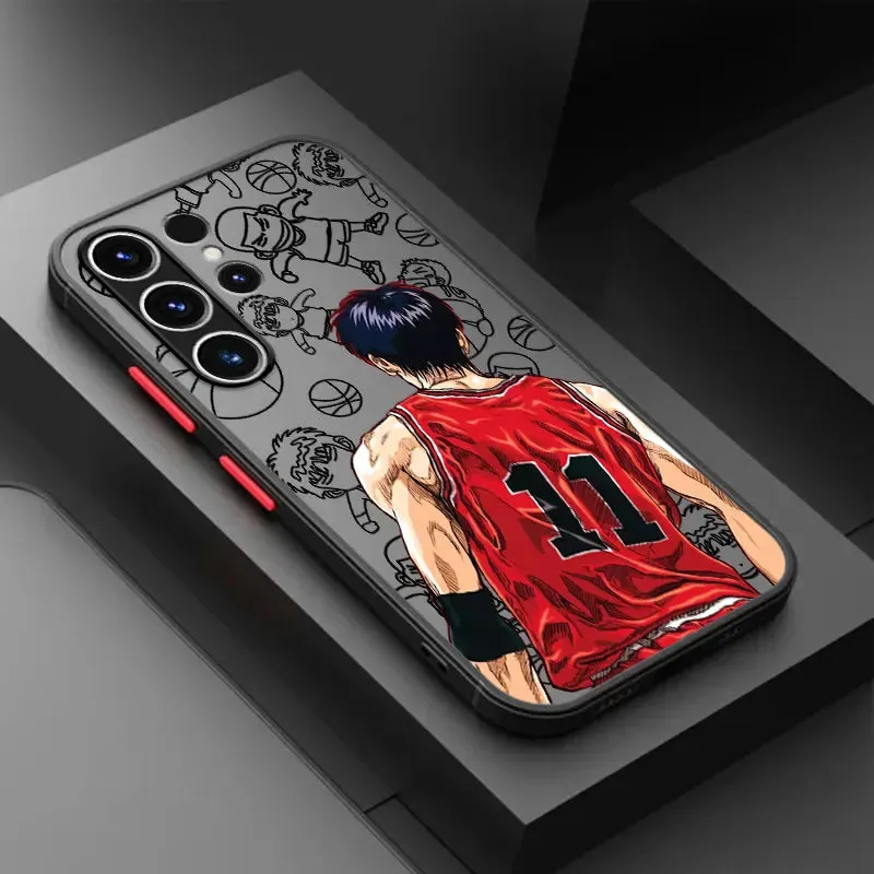 Anime Slam Dunk Matte Cartoon Matte TPU Cover for Samsung Galaxy S10 Lite S23 Ultra S20 FE S21 Plus S10 S22 5G S9 S22Plus S20FE