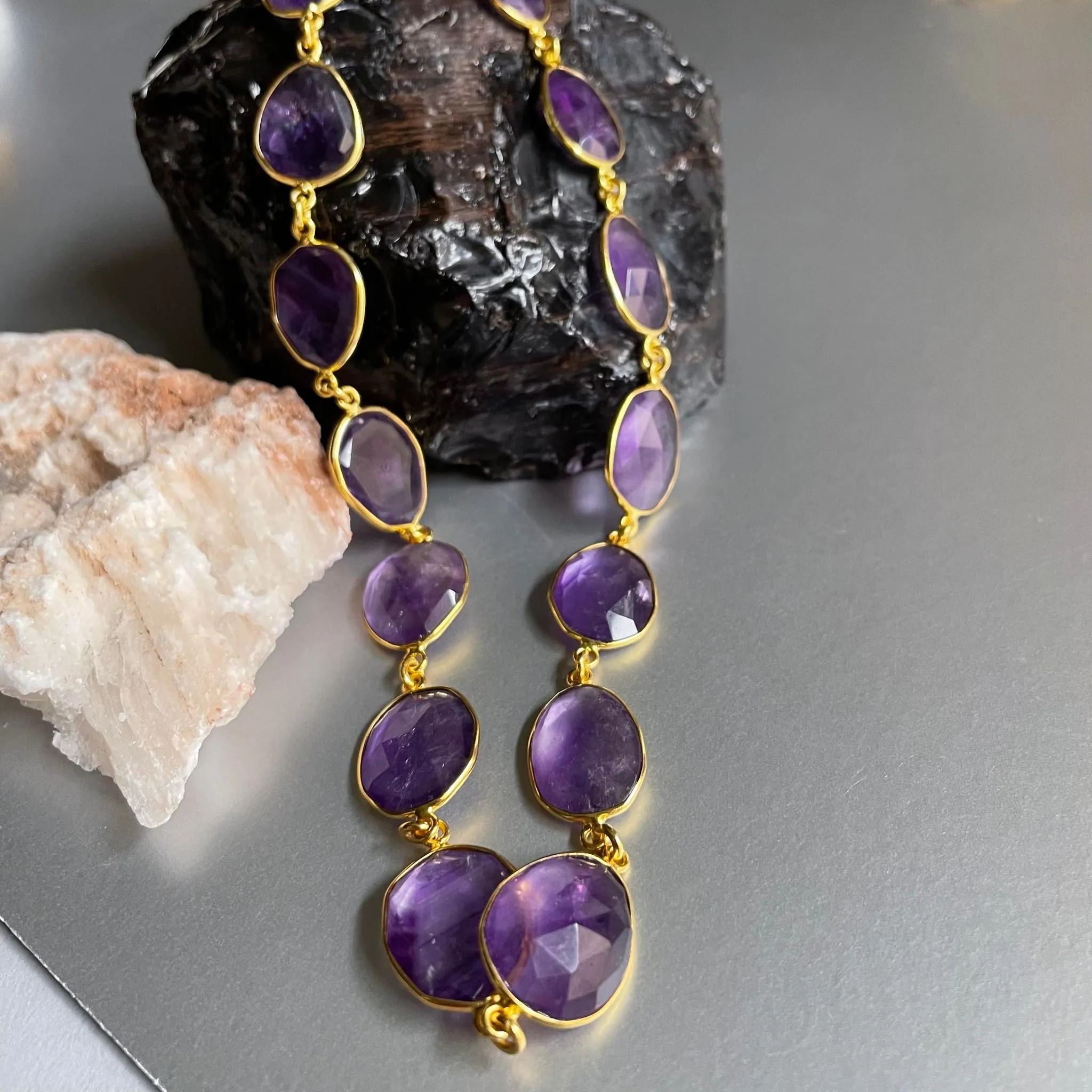 Annabelle Amethyst Choker Necklace