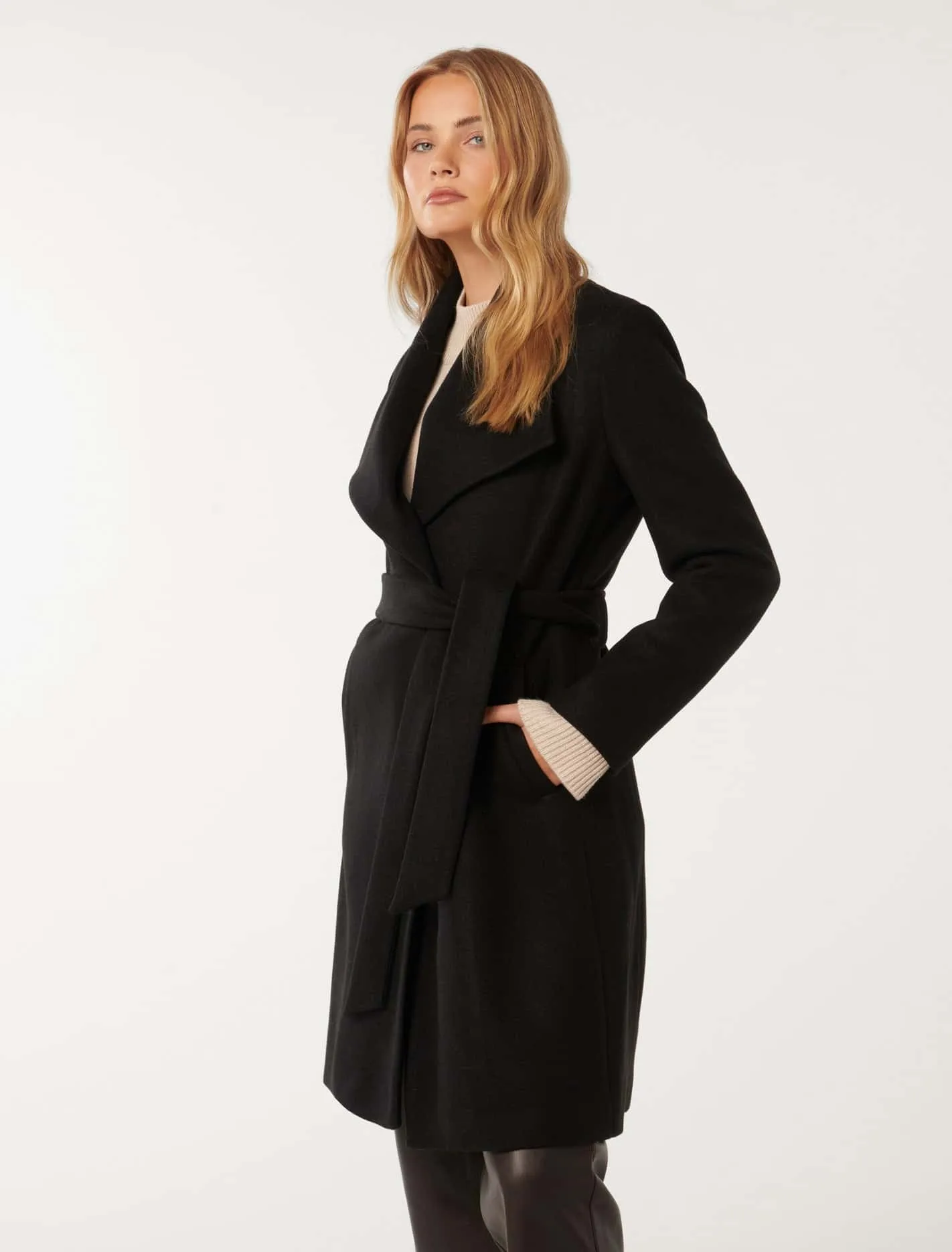 Annika Shawl Collar Wrap Coat