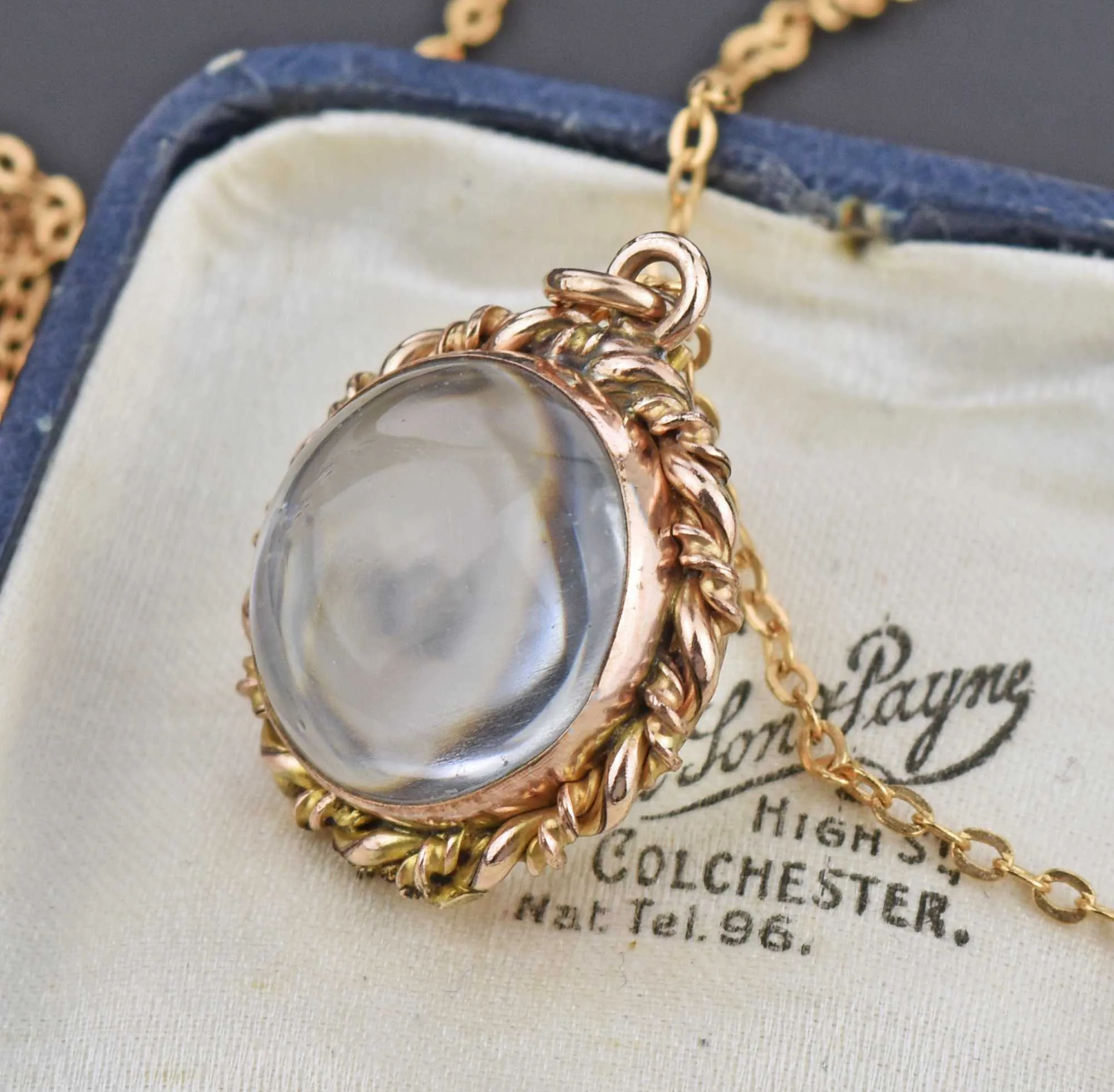 Antique Pools of Light Rock Crystal Locket