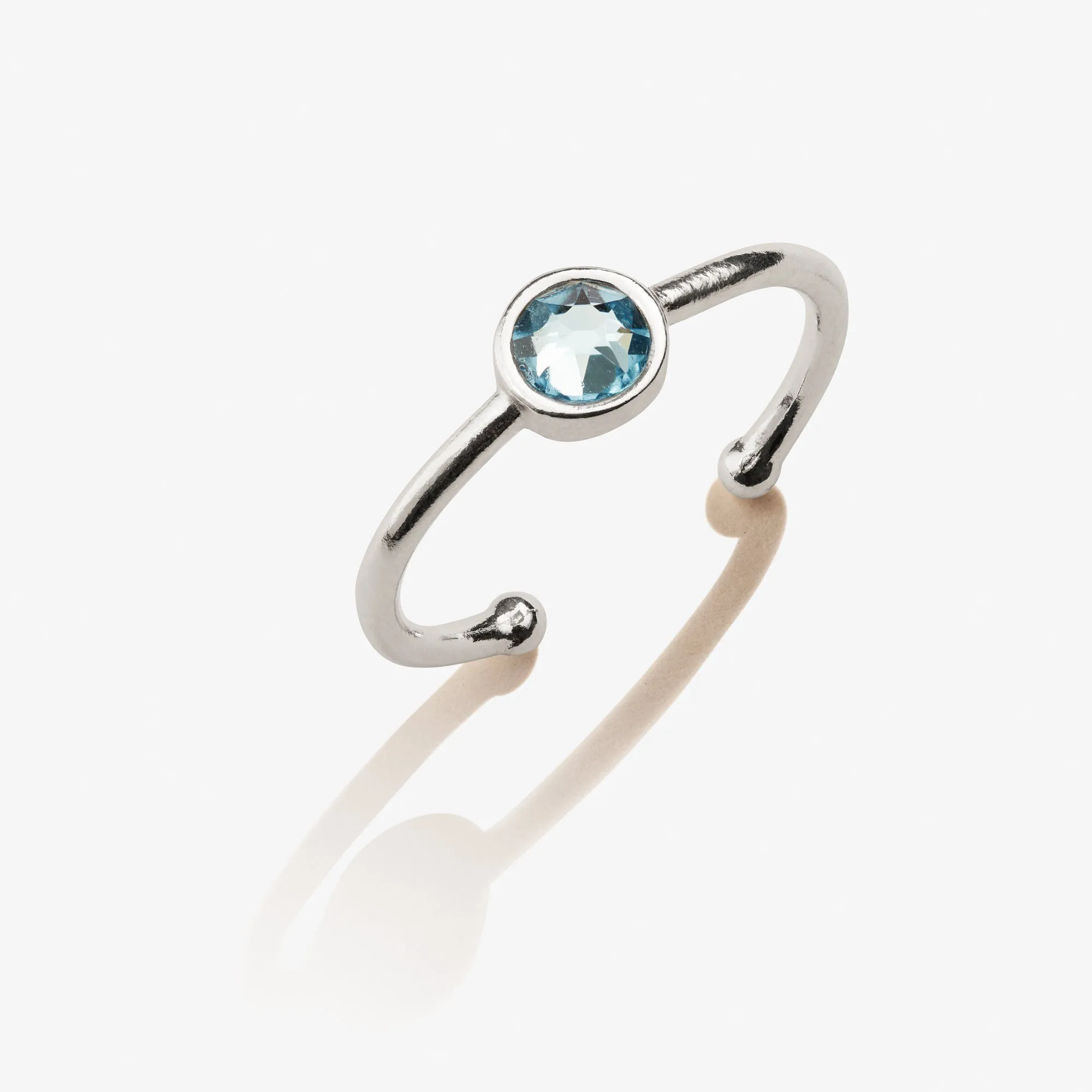 Aquamarine Birthstone Ring, March