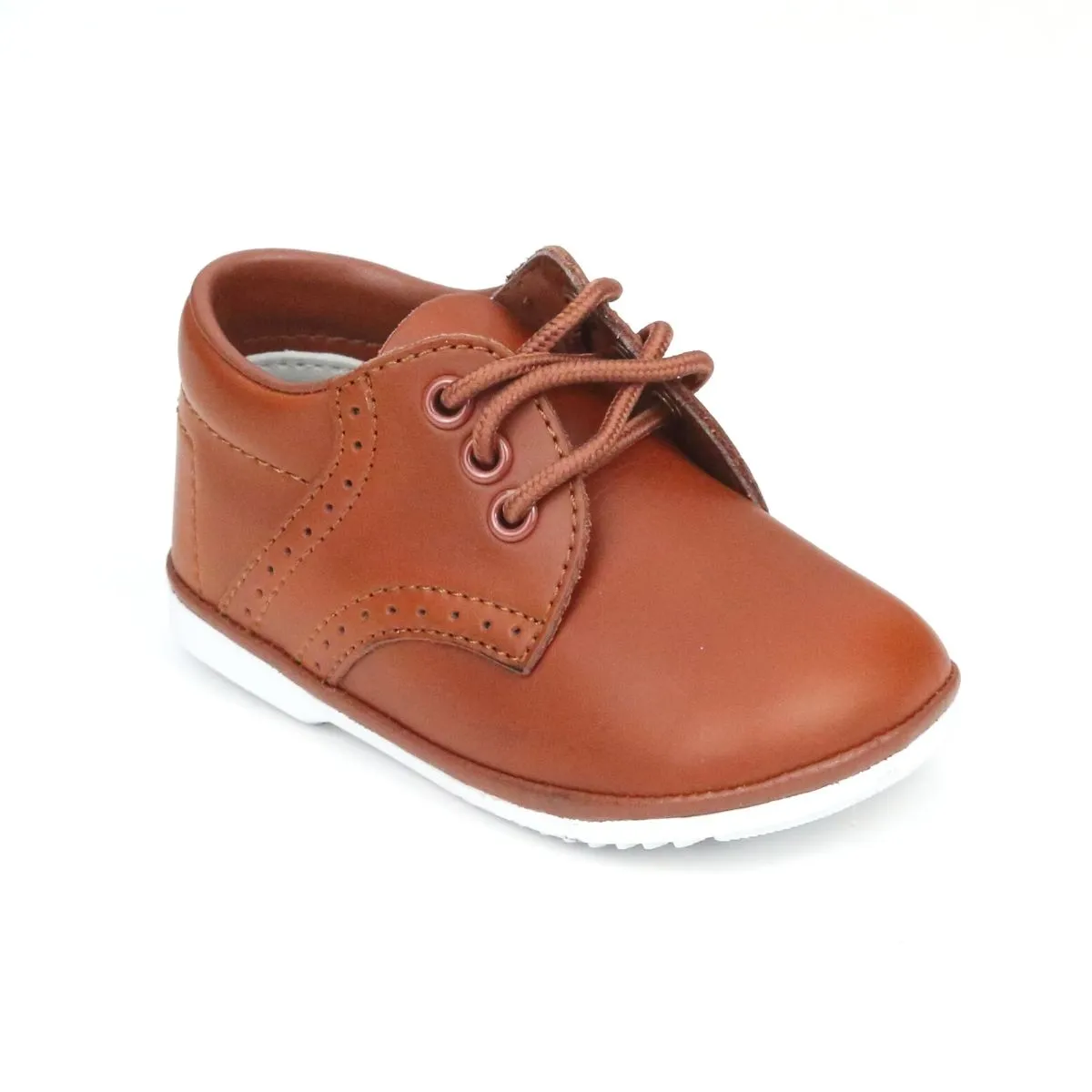 Baby Boys James Waxed Leather Lace Up Oxfords