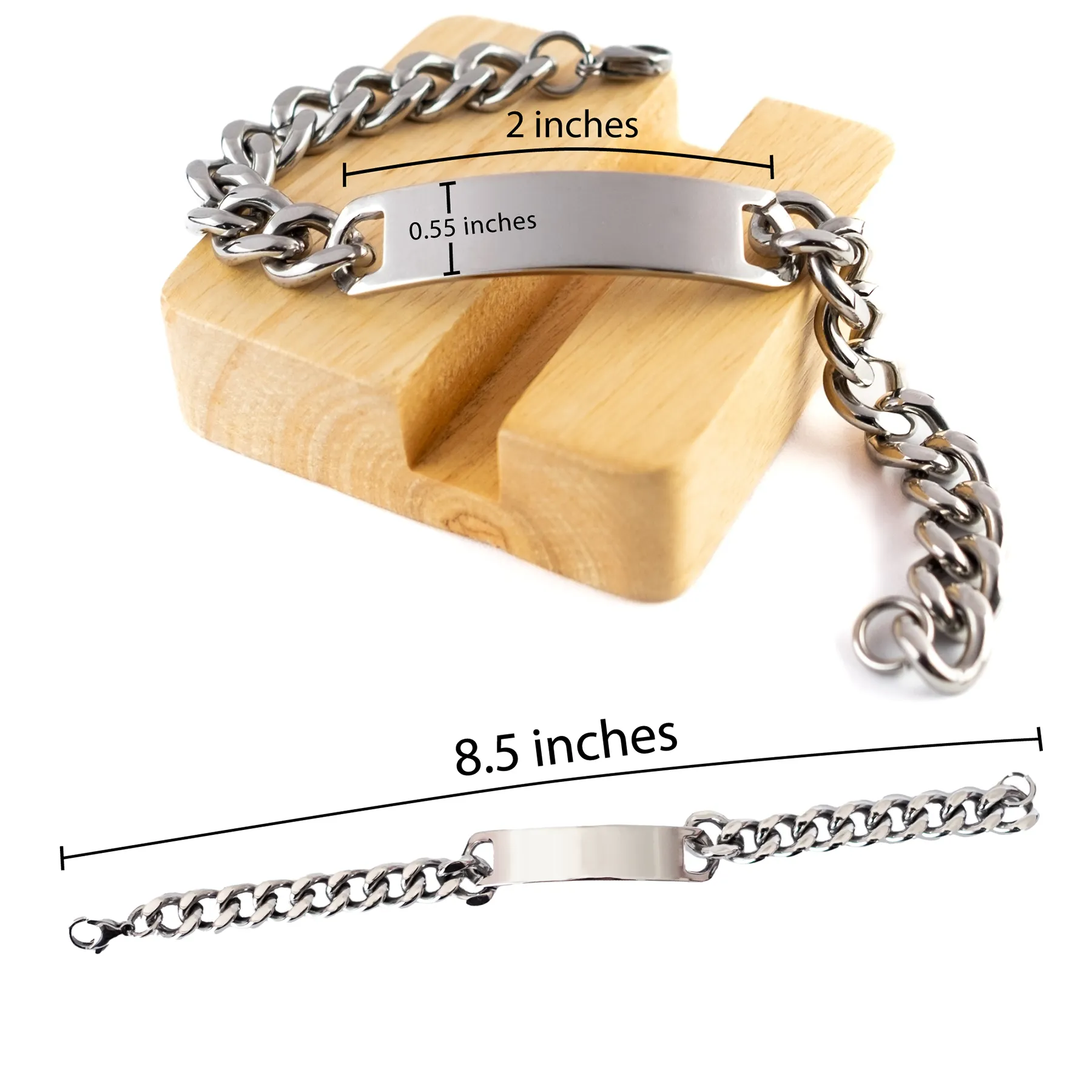 Badass Database Administrator Gifts, I'm Database Administrator not a magician, Sarcastic Cuban Chain Stainless Steel Bracelet for Database Administrator Birthday Christmas for  Men, Women, Friends, Coworkers