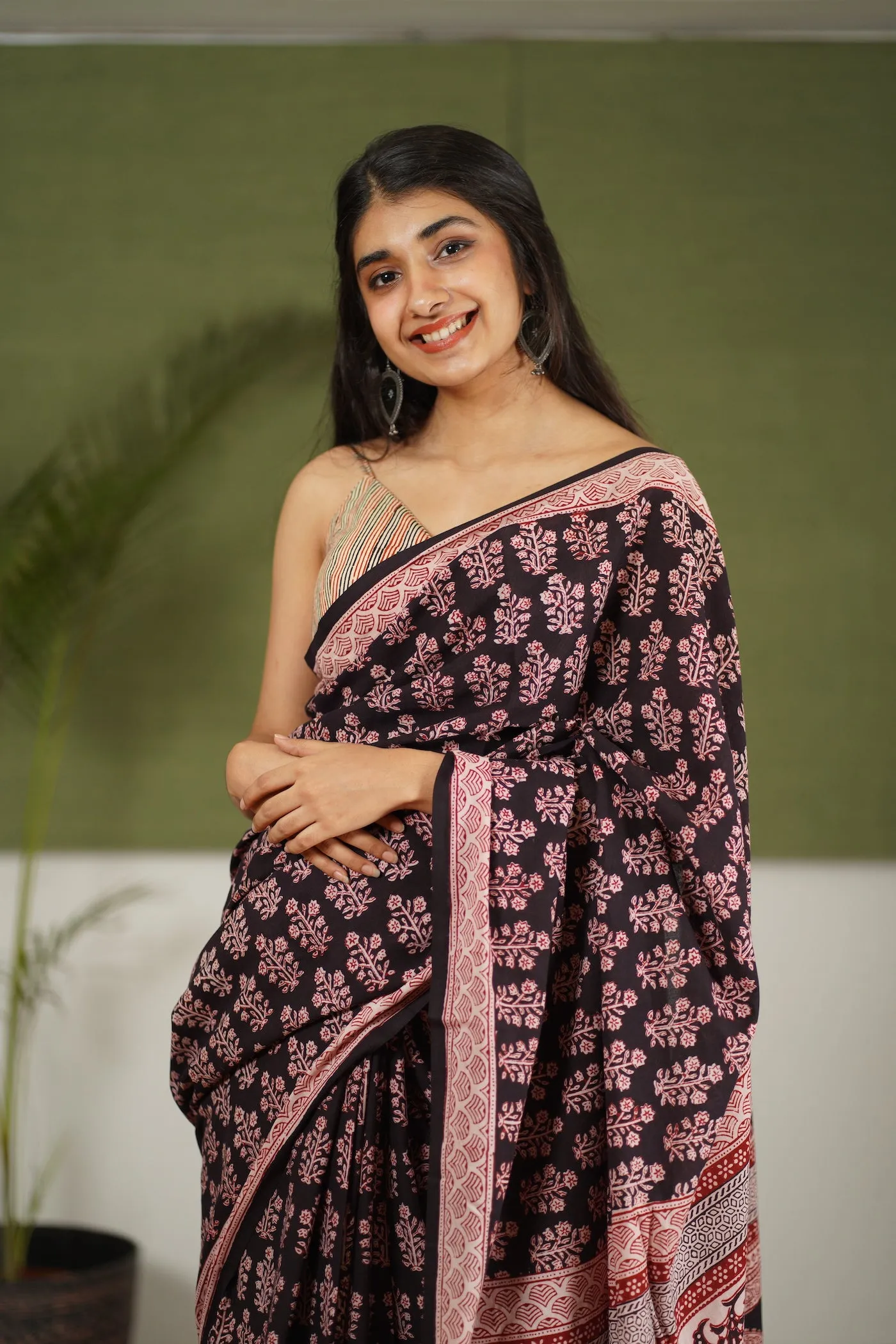 Bagh Hand Block Printed Cotton Saree