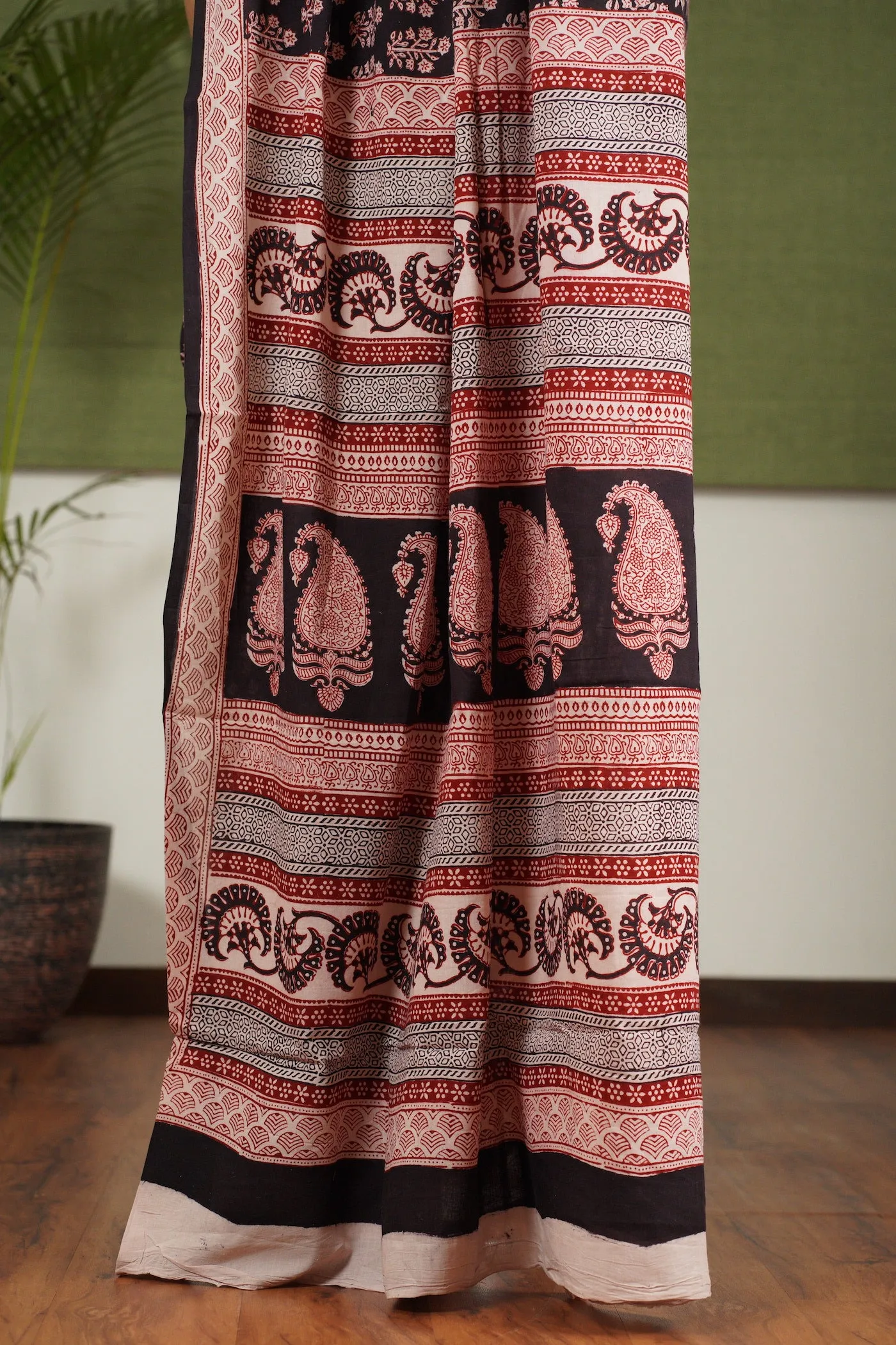 Bagh Hand Block Printed Cotton Saree