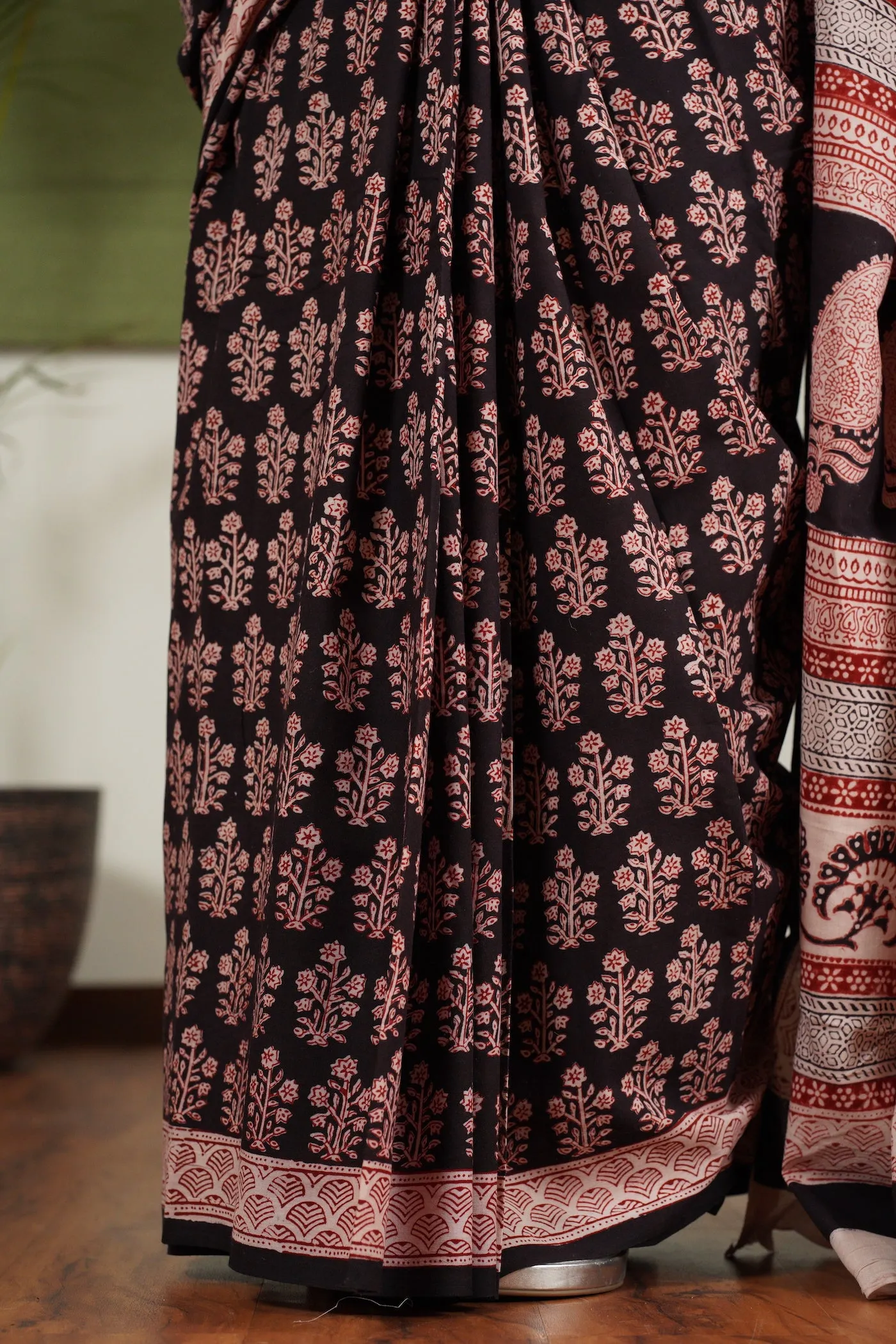 Bagh Hand Block Printed Cotton Saree