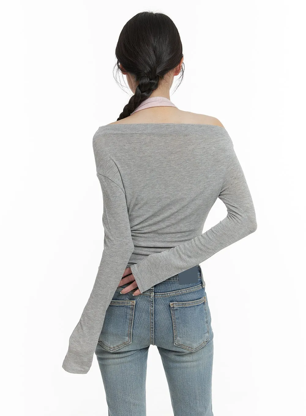 Basic Off Shoulder Long Sleeve CA402