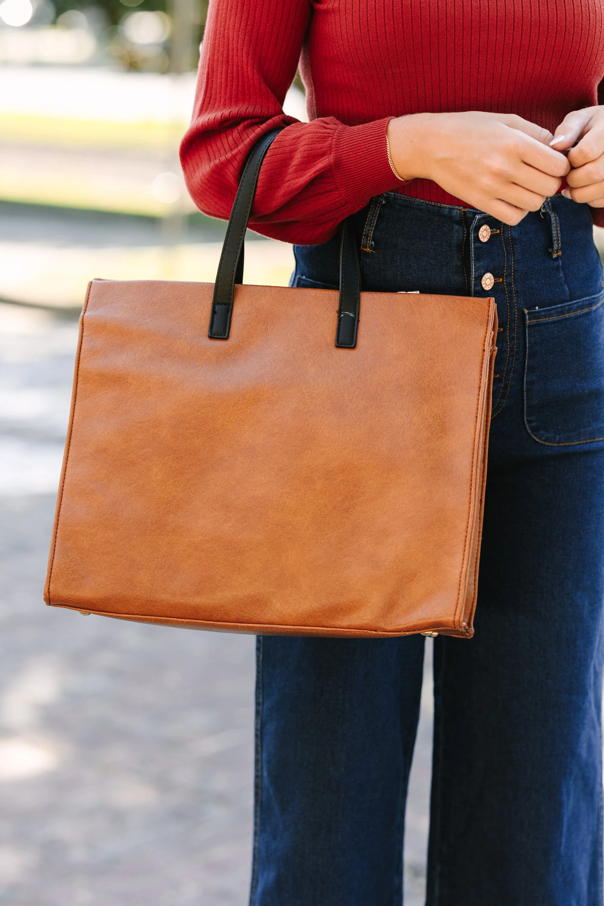 Big City Travels Tan Brown Tote Purse