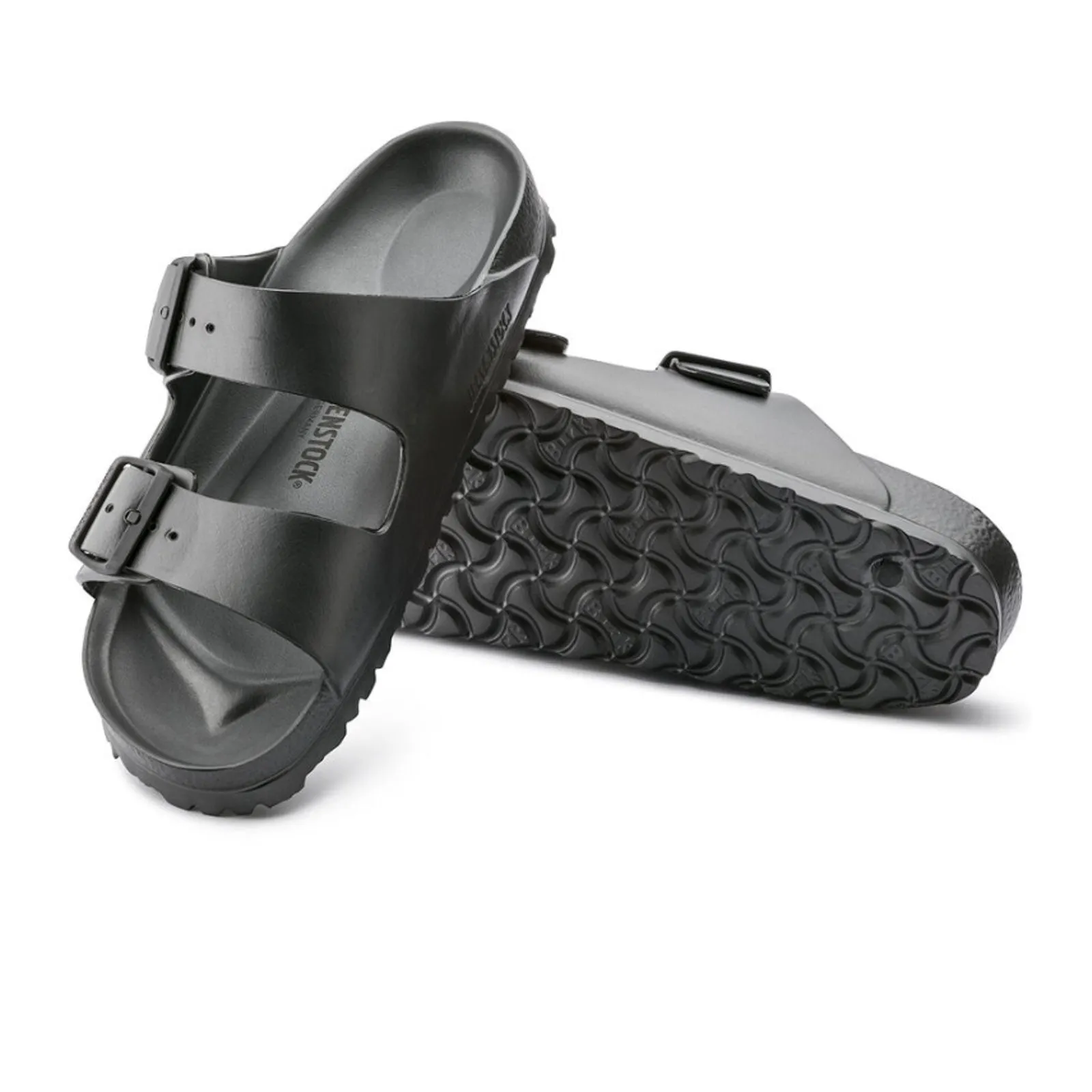 Birkenstock Arizona EVA Slide Sandal (Men) - Metallic Anthracite