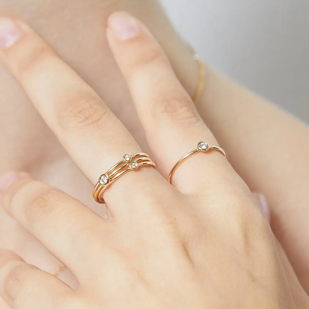 Birthstone Stacking Ring With Sapphire