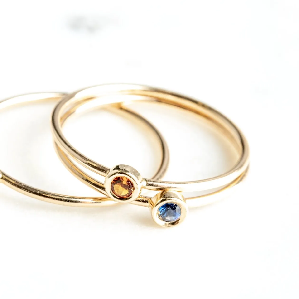 Birthstone Stacking Ring With Sapphire