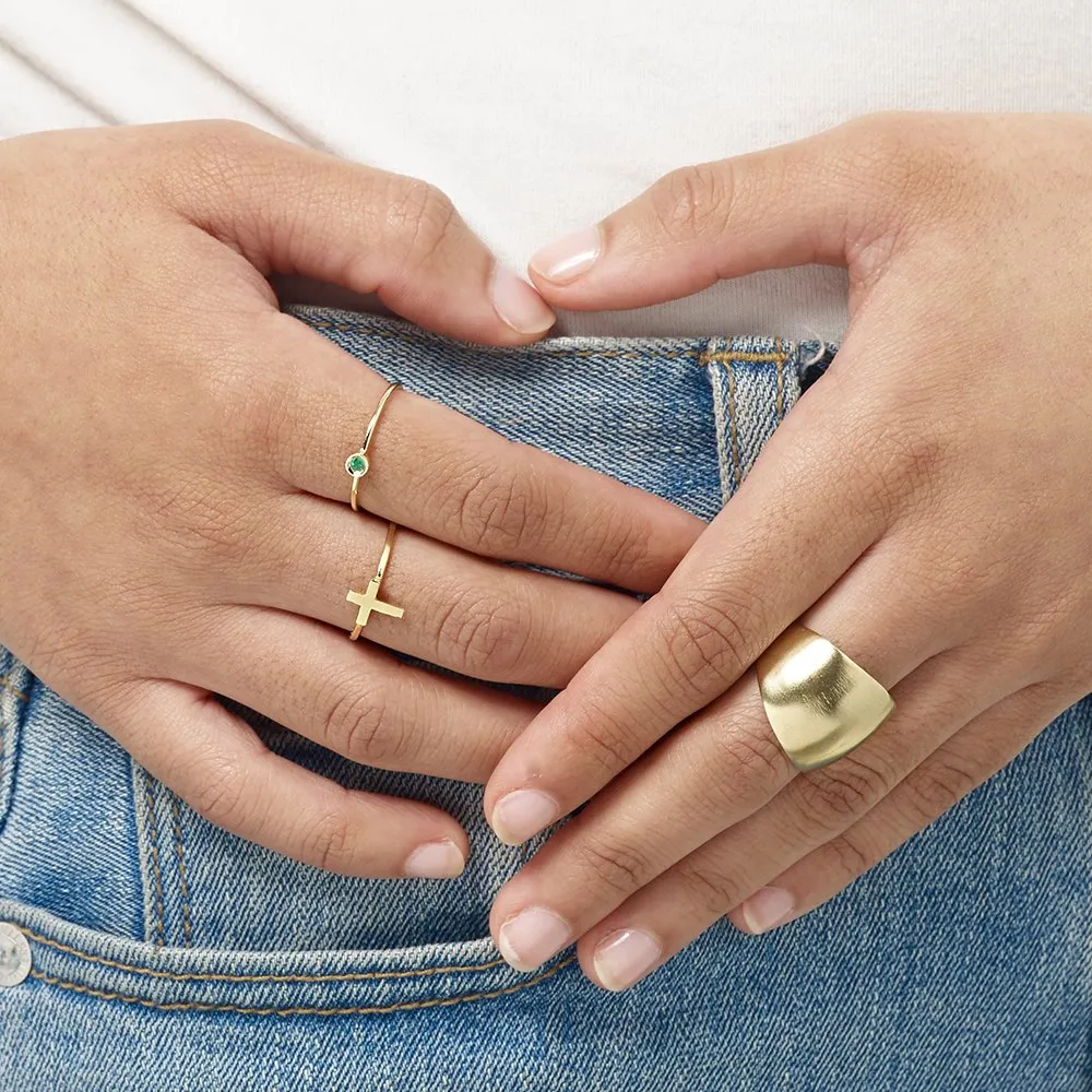 Birthstone Stacking Ring With Sapphire