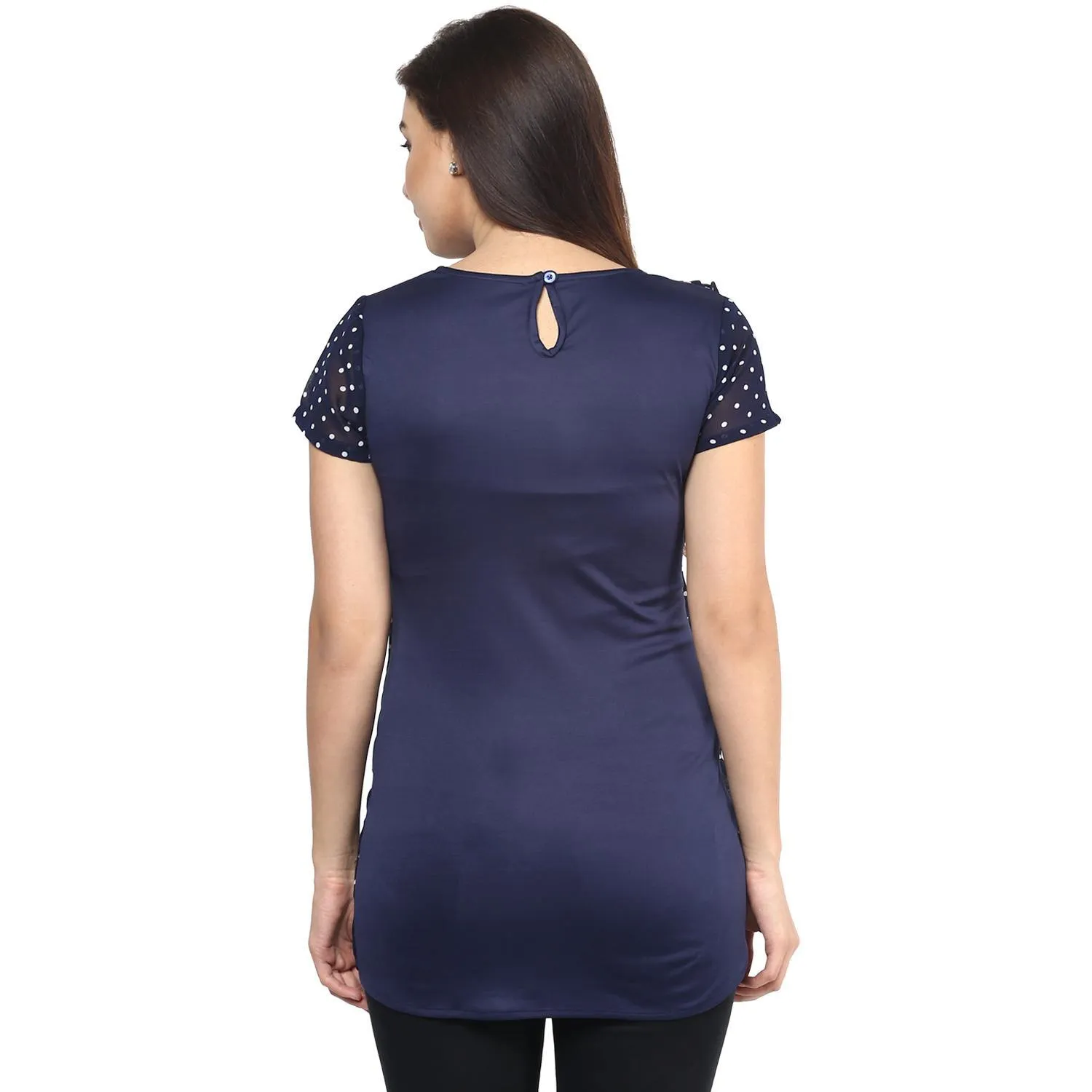 Blue Maternity and Pregnancy Top