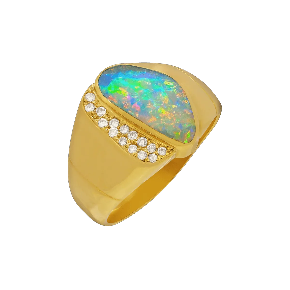 Bright Flash Crystal Opal Ring