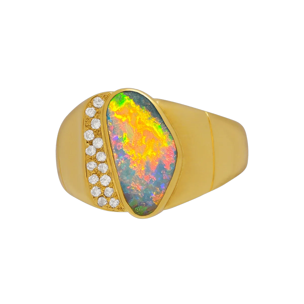 Bright Flash Crystal Opal Ring