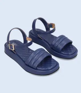 BW8037-NAVY-Women Comfort Sandal