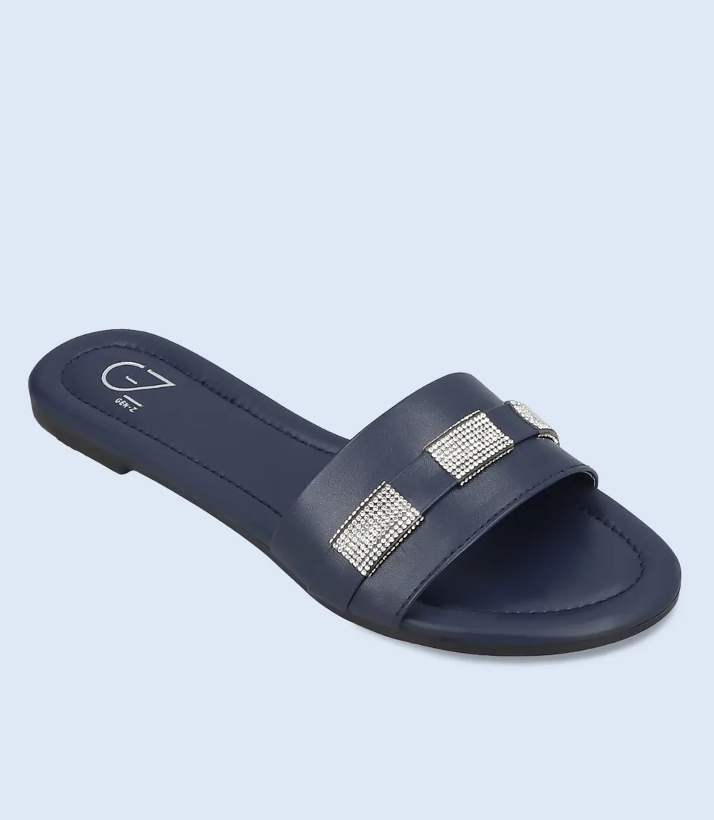 BW9456-NAVY-Women Slipper