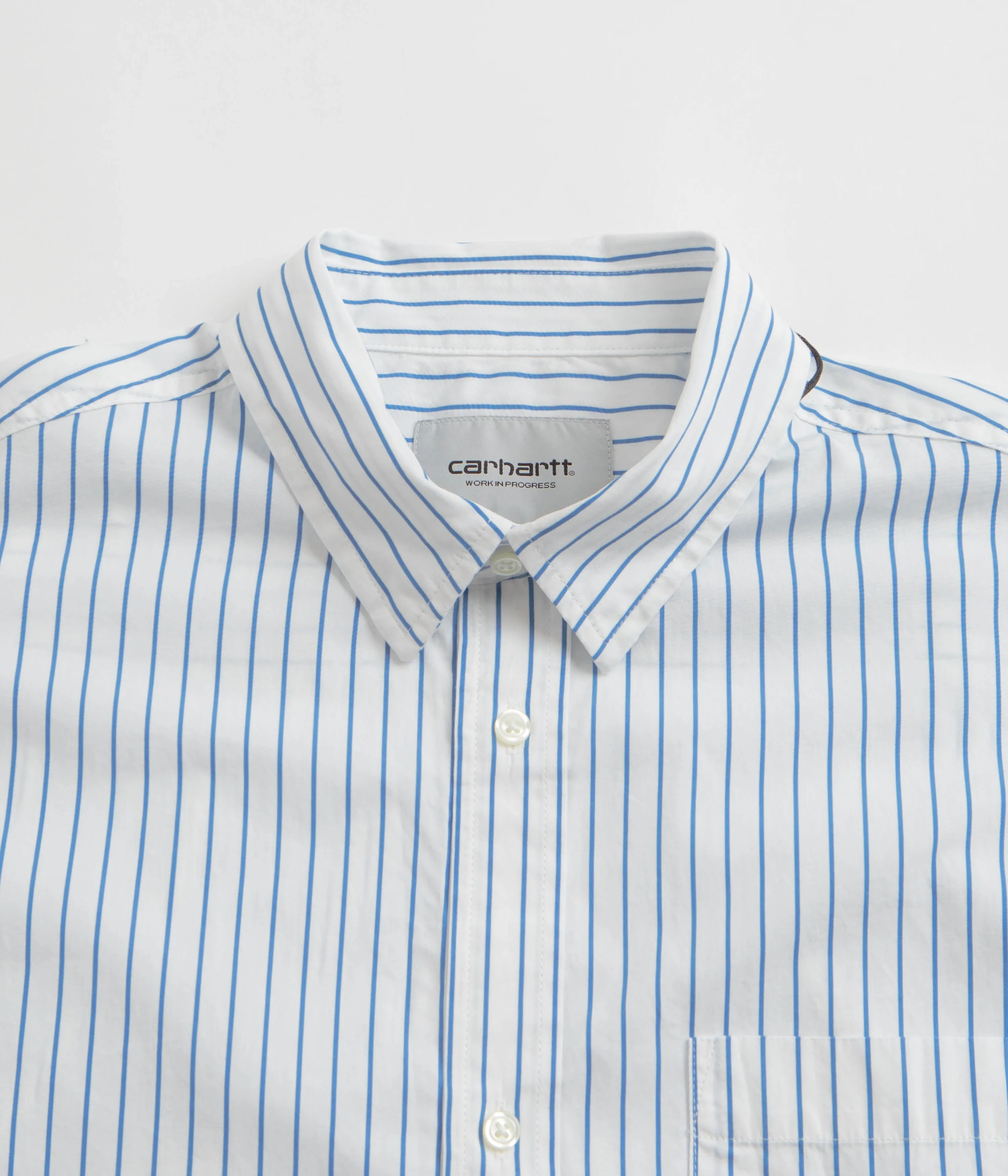 Carhartt Linus Stripe Poplin Shirt - Bleach / White