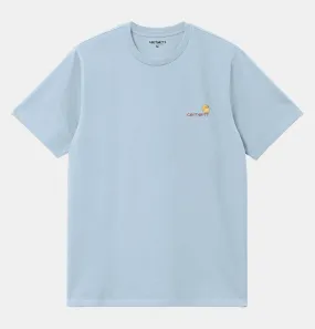 Carhartt WIP American Script T-Shirt in Frosted Blue