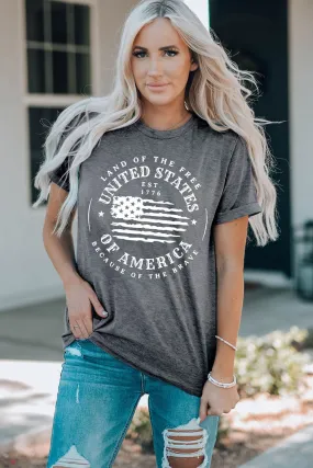 Celebrate America's Independence Day with our US Flag Graphic Short Sleeve Tee – Perfect for Fourth of July festivities and showing your patriotic pride.